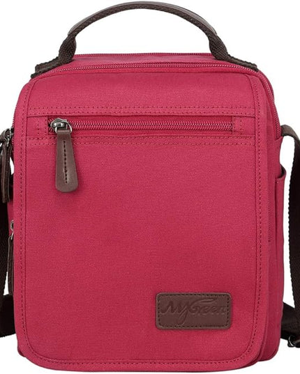 mygreen Small Canvas Crossbody Shoulder Bag Messenger Bag Work Bag