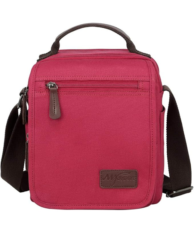 mygreen Small Canvas Crossbody Shoulder Bag Messenger Bag Work Bag