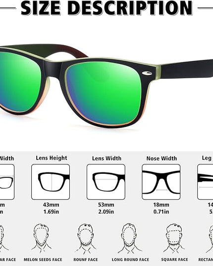 MEETSUN Polarized Sunglasses for Women Men Classic Retro Trendy Driving Sun Glasses UV400 Protection (3 Pack)