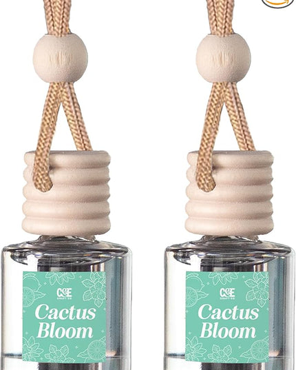 CANDECraftCo Car Air Hanging Fragrance Oil, Car Auto Freshener for Essential Oils, Scents Fragrance Aromatherapy Automobile Diffuser, Long Lasting (Cactus Bloom)
