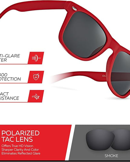 Retro Rewind Polarized Sunglasses for Men and Women - UV Protection Classic Sun Glasses