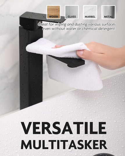 Fantasticlean Microfiber Cleaning Cloth Roll -150 Pack, Tear Away Microfiber Towels, 12" x 12", Reusable, Washable, Ultra Absorbent Dishcloth for All-Around Cleaning Supplies (White & Dimgrey)