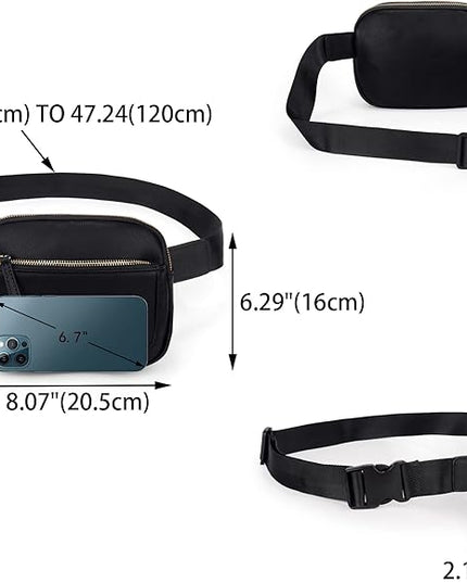 UTO Fanny Pack for Women Crossbody Trendy Fashion Belt Purse Chest Waist Hip Bumbag for Outdoor Shopping Travel Hiking
