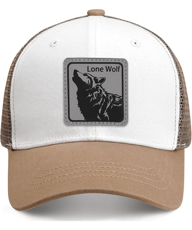 Animal Trucker Hats Leather Pattern Adjustable Snapback Mesh Animal Baseball Cap for Men