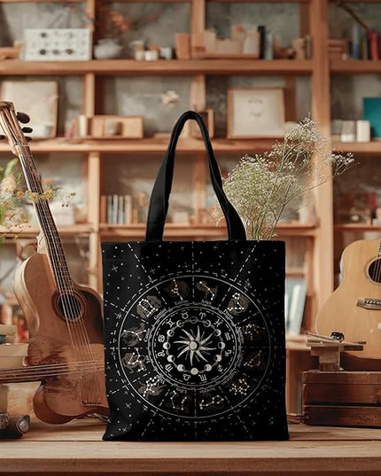 Horaldaily Canvas Tote Bag,Reusable Shoulder Tote Bag for Women Lady Casual Vacation, Shopping, Work, Gym