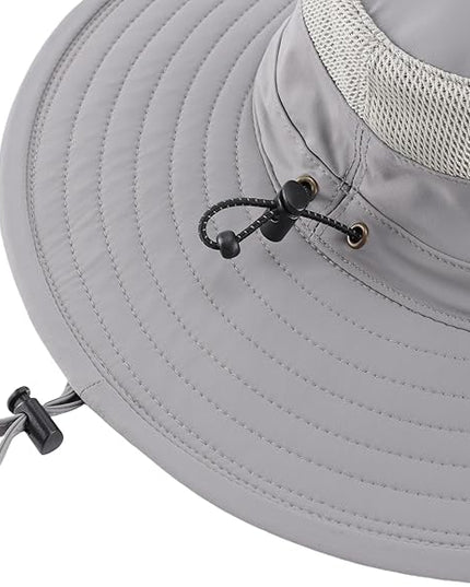 Connectyle Sun Hat for Men Women Breathable UPF 50+ Safari Hat for Fishing Hiking Gardening Adjustable Wide Brim Bucket Hats