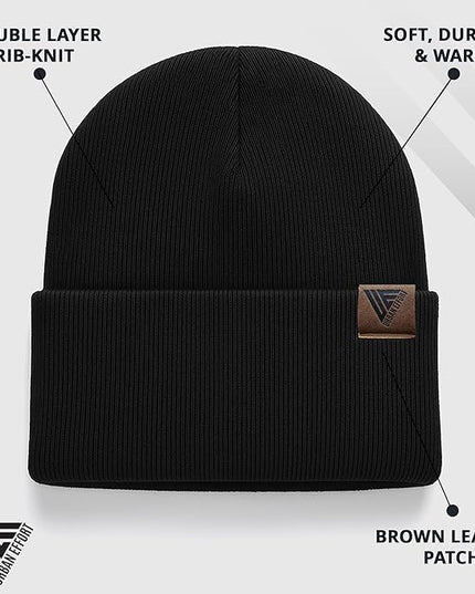 Urban Effort Beanie for Men Women – Warm Acrylic Unisex Knit Winter Hats for Men, Soft Stretch Fit, Classic Streetwear Style