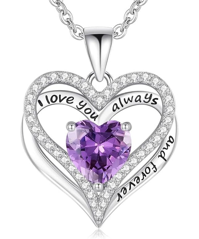 S925 Sterling Silver Necklace for Women, Wife Jewelry Rose Gold, Mom Birthday Valentines Mothers Day Gifts, Girlfriend Necklaces, Daughter Heart Jewel, Anniversary for Her
