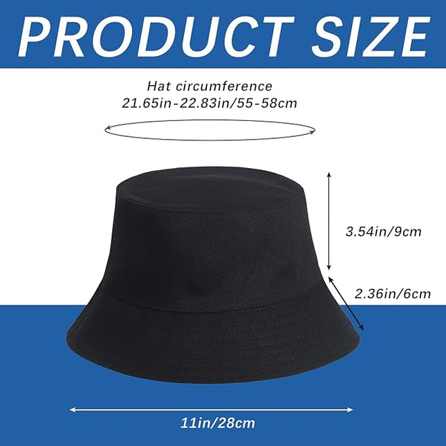DASSNANE Sublimated Bucket Hats Bulk Solid Color DIY Blank Hat Bucket Hats for Men, Women and Adults