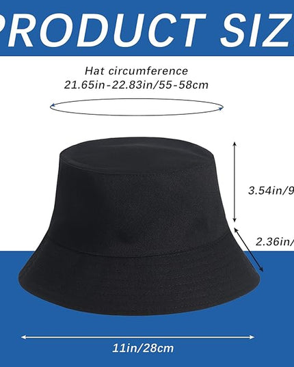 DASSNANE Sublimated Bucket Hats Bulk Solid Color DIY Blank Hat Bucket Hats for Men, Women and Adults