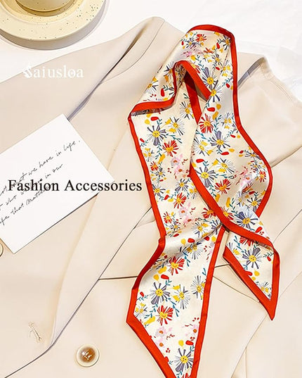 Purse Scarf For Handbags Head Scarves For Women's Hair Bags Scarfs Long Skinny Scarves Fashion Silky