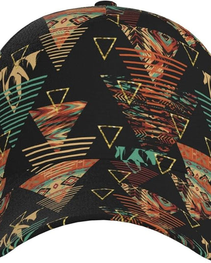African Ethnic Tribal Style Baseball Cap for Men Women, Fashion Adjustable African Hat Casual Trucker Hats Sun Caps