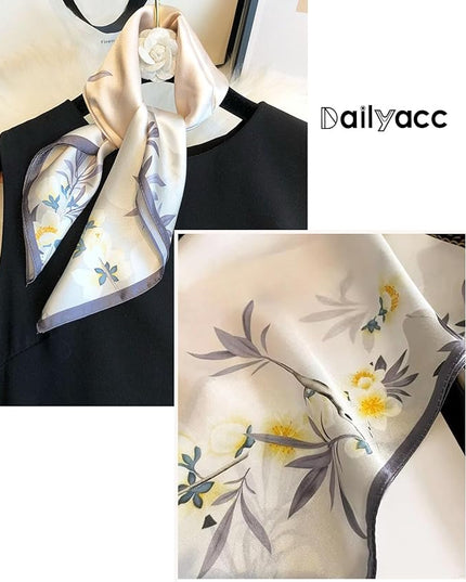 Dailyacc Hair Bandanas Scarf For Women Lightweight Fashion Neck Silk Satin Head Scarves For Sleeping Handbags Scarf