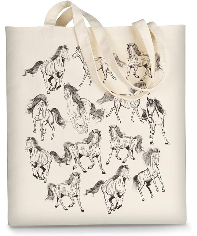 AUSVKAI Canvas Tote Bag Aesthetic for Women, Cute Reusable Cloth Cotton Bags for Shopping Beach Grocery