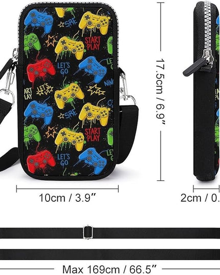 Unisex Small Crossbody Bags, Women Men Portable Adjustable Crossbody Phone Wallet Pouch