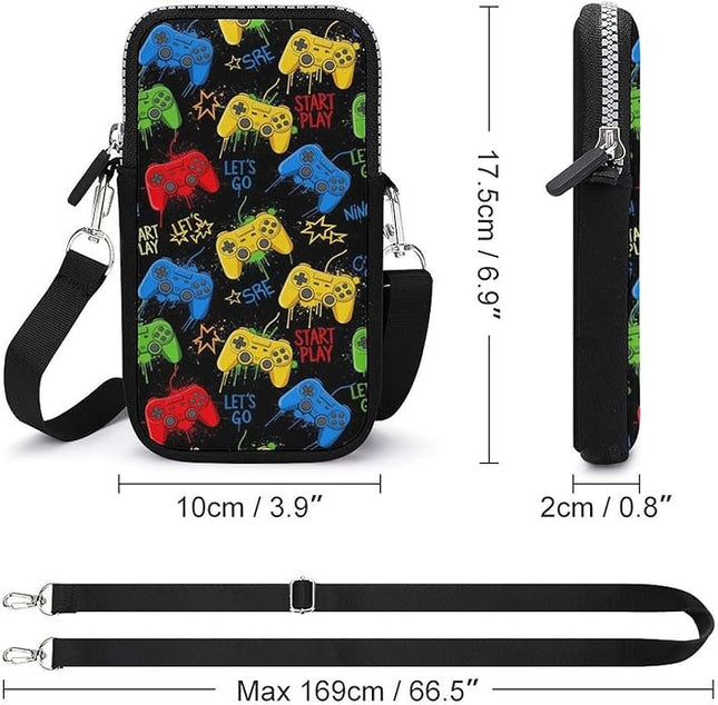 Unisex Small Crossbody Bags, Women Men Portable Adjustable Crossbody Phone Wallet Pouch