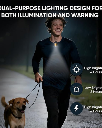 INGA Wearable Bluetooth Speaker, Mini Clip-on Portable Speaker with Light & Warning Lamp, Built-in Mic, Hands-Free Calling, for Work, Cycling, Golf & Outdoor Use (Yellow)