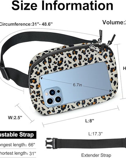 Mini Belt Bag for Women, RFID Small Fanny Pack, Womens Fashion Waist Packs with Extender Strap, Crossbody Bum Bags