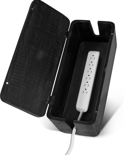 Large Cable Management Box - Cable Organizer Box and Power Strip Box for Electrical Cord Management - Hide Desk Cord and Floor Cables - Wire Storage and Organization for Cords