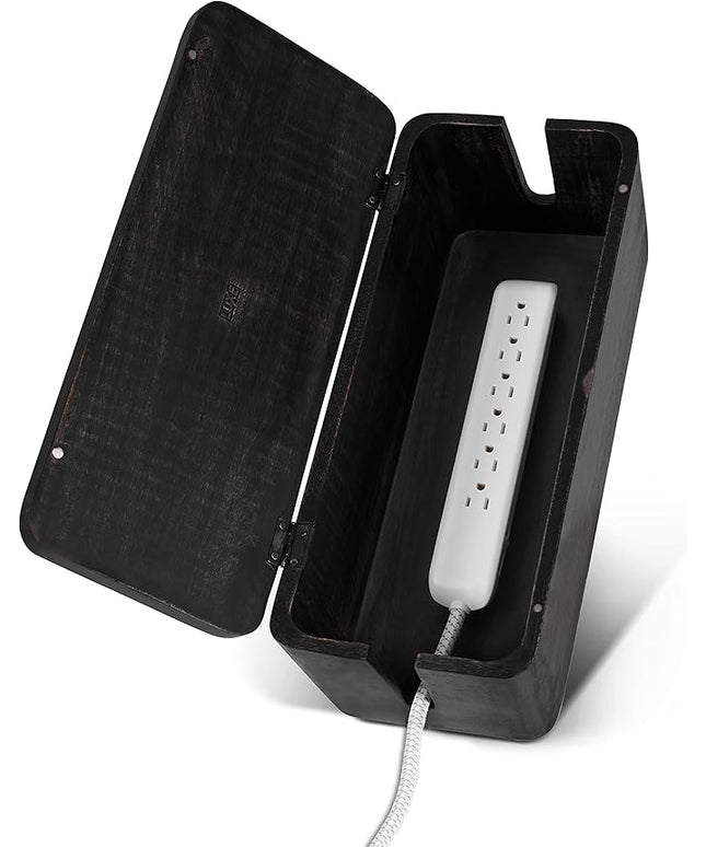 Large Cable Management Box - Cable Organizer Box and Power Strip Box for Electrical Cord Management - Hide Desk Cord and Floor Cables - Wire Storage and Organization for Cords