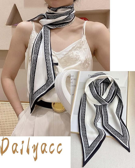 Dailyacc Hair Scarf for Women Fashion Silky Satin Headscarf Wrap Breathable Lightweight Neck Scarves For Handbag
