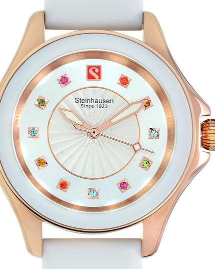 Steinhausen Arbon Collection Stainless Steel Silicone Interchangable Band Women's Watch