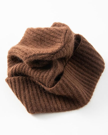 Villand 100% Cashmere Ribbed Cuffed Hat for Men, Ultra-Soft Men's Pure Cashmere Winter Ski Beanie