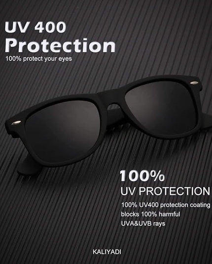 KALIYADI Polarized Sunglasses for Men and Women Semi-Rimless Frame Driving Sun glasses UV Blocking