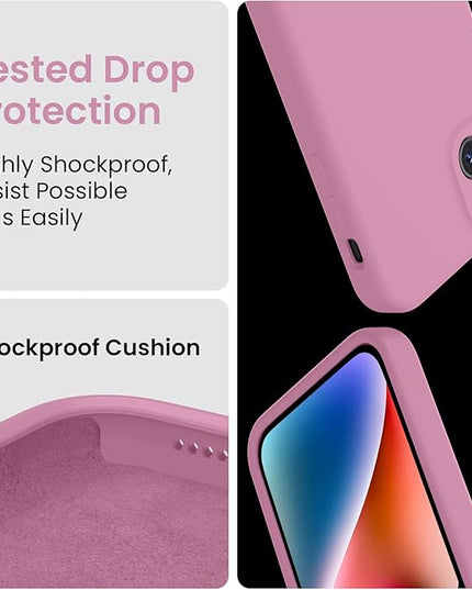 FireNova Designed for iPhone 13 Case, Silicone Upgraded [Camera Protection] Phone Case with [2 Screen Protectors], Soft Anti-Scratch Microfiber Lining Inside, 6.1 inch, Lilac Purple