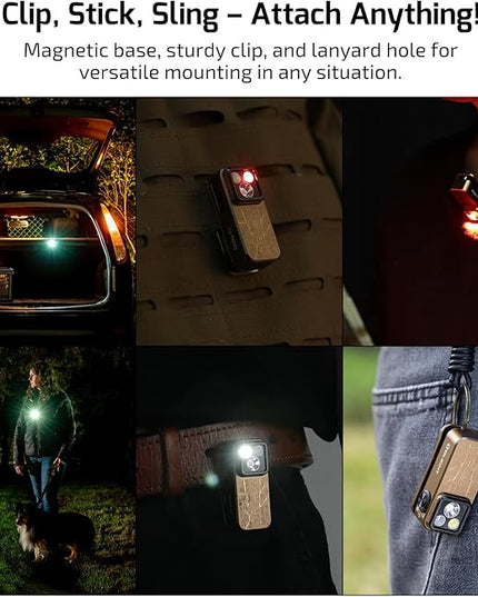 OLIGHT Oclip Pro EDC Flashlight Clip-on Light, Rechargeable 500 Lumens with Three Lighting Solutions Type-C Charging, Magnetic Flash Lights for Outdoor or Indoor Use(Ancient Script)