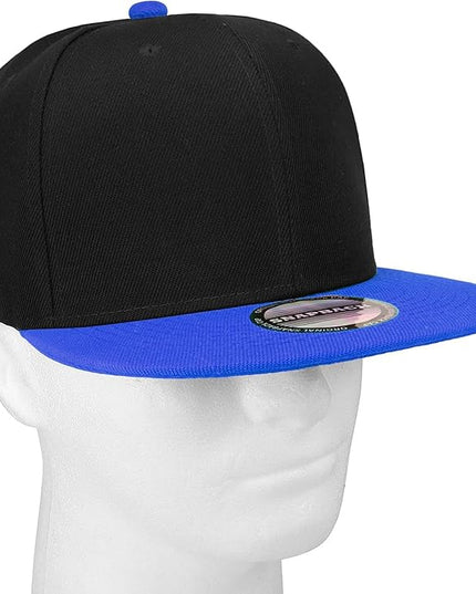 Classic Snapback Hat Cap Hip Hop Style Flat Bill Blank Solid Color Adjustable Size