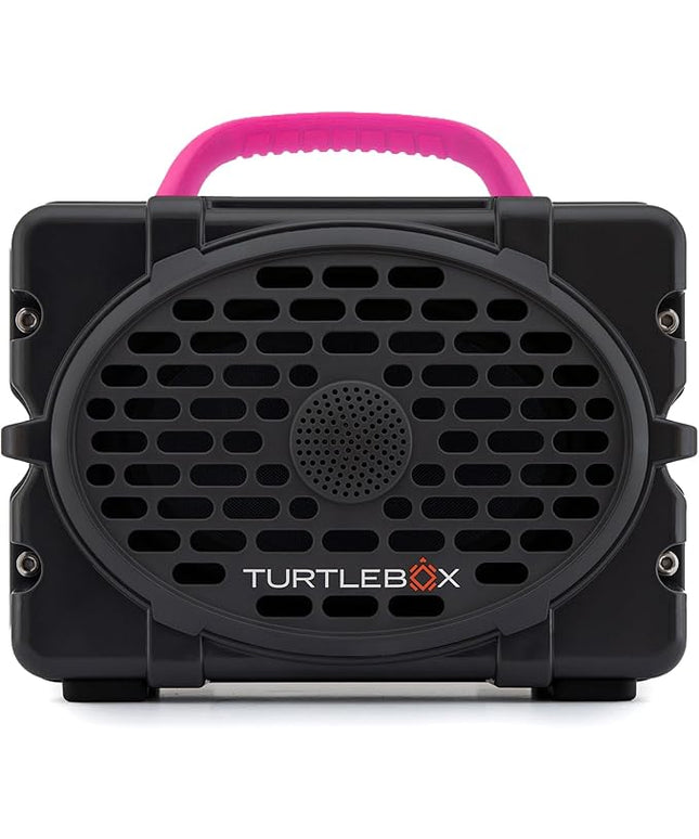 Turtlebox Original Gen 3: Portable Outdoor Bluetooth Speaker – Ultra-Loud (120dB), Waterproof (IP67), Rugged, Impact-Resistant, 3-Day Battery | Party Mode: Unlimited Pairing Stereo, Gray/Hot Pink