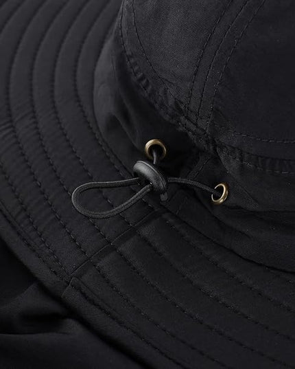 Home Prefer UPF 50+ Mens Wide Brim Fishing Hat with Neck Flap Sun Hat for Men Women Sun Protection Cap