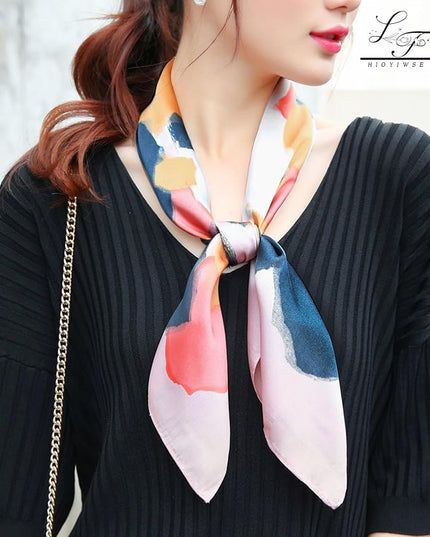 Satin Bandanas Head Scarf For Women Hair Scarves Accessories Lightweight Fashion Wrap Neck Silk Sleeping Headscarf