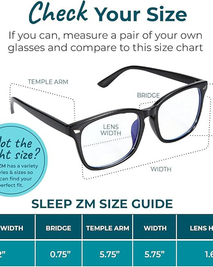 100% Blue Light Blocking Glasses - Women + Men - Better Sleep - Anti Eye Strain Protection - Computer Screens Gaming