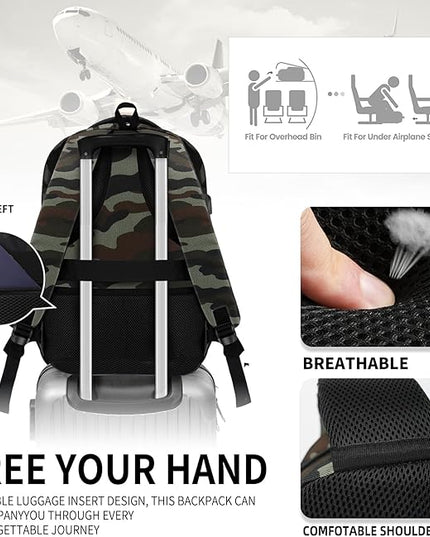 Classic Backpack for Men Women, School Backpack for Girls Boy Teens,15.6 Inch Laptop Bookbag with USB Charger for College High School Work Business Computer Book Bag,mochilas para hombres