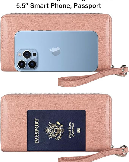 Lavemi Small Compact Women Wallet RFID Blocking Genuine Leather Bifold Purse with ID Windows
