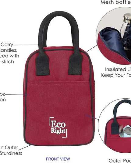 Eco Right Insulated Lunch Bag Women, Work Lunch Box for Men, Adults