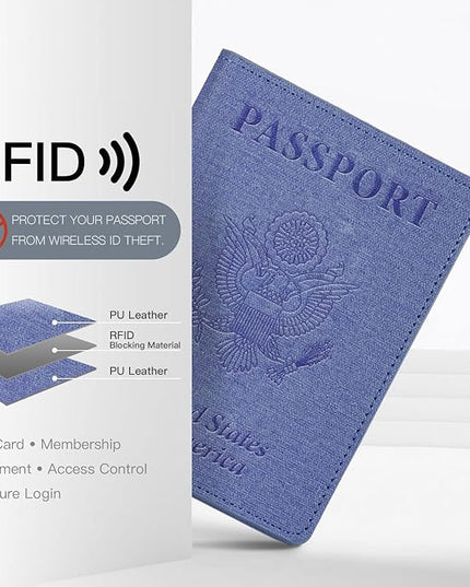 Passport Holder, Passport Wallet For Women (Purple)