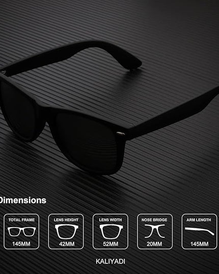KALIYADI Polarized Sunglasses for Men and Women Matte Finish Sun glasses Color Mirror Lens UV Blocking (3 Pack)