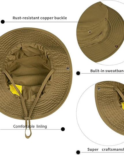 Sun Hats for Men Women Bucket Hat UPF 50+ Boonie Hat Foldable UV Protection Hiking Beach Fishing Summer Safari