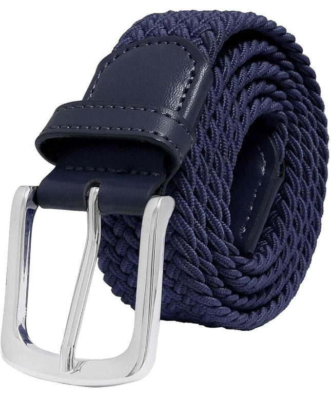 Falari Men Women Multicolored Elastic Stretch Braided Belt Canvas Fabric Woven No Holes Belt