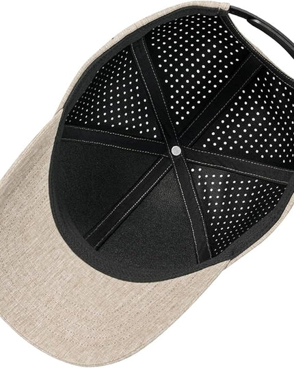 VOBOOM Men Snapback Trucker Hat, Baseball Cap for Breathable Side Laser Cut Holes