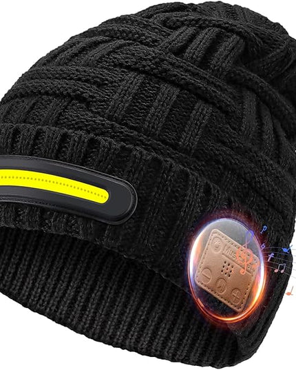 LED Beanie Hat with Bluetooth-Tech Gifts for Men and Women, Wireless Hat Beanie Cap Headlamp Music hat