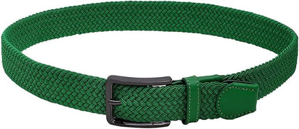 Falari Men Women Multicolored Elastic Stretch Braided Belt Canvas Fabric Woven No Holes Belt