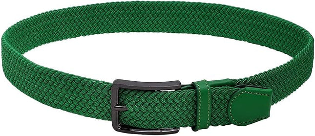 Falari Men Women Multicolored Elastic Stretch Braided Belt Canvas Fabric Woven No Holes Belt