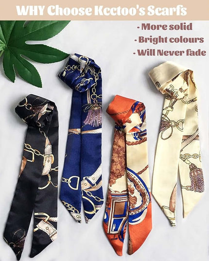 kcctoo 2/6/10Pack Scarf Bags for Women Handbag Scarfs Band Hair Neck Scarves Fashion Gifts