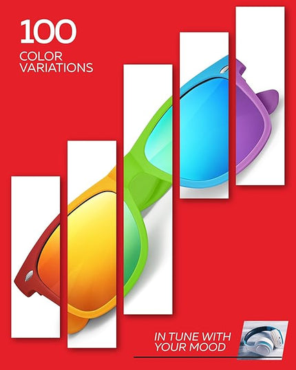 Retro Rewind Polarized Sunglasses for Men and Women - UV Protection Classic Sun Glasses