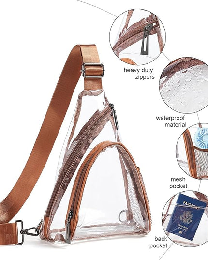 7L Sling Bag For Women Men Backpack Fanny Pack Crossbody Chest Travel Shoulder Belt Bags Purse Handbag PU Leather