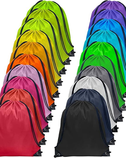 GoodtoU Drawstring Bags Bulk, 40 Pcs Draw String Bags Nylon Cinch Bag Gym Backpack String Bag Backpack, 20 Colors